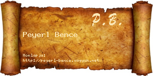 Peyerl Bence névjegykártya